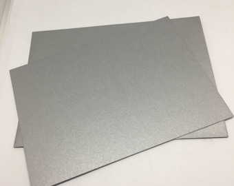 Silver Envelope and Flatcard set / Card Stock / Card Making / Paper Stock / silver envelopes / silver flat notecards / notes