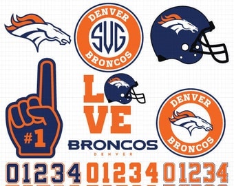 Denver Broncos- Cuttable Design Files(Svg, Eps,Dxf, Jpg) For Silhouette Studio, Cricut Design Space, Cutting Machines,Instant Download