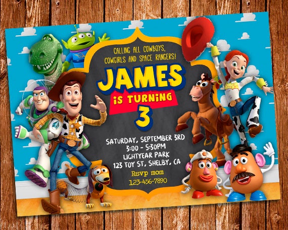 Toy Story Invitation Toy Story Printable Birthday Invitation