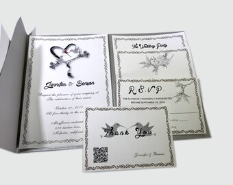 Hummingbird Wedding Invitation Suite - Wedding Invitation Kits # 7