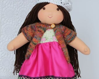 Rag doll, manufactured to walking village-dolls-art