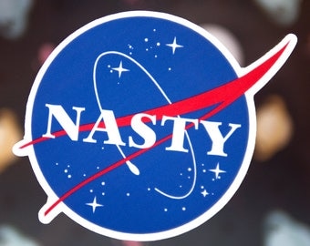 Nasty Woman NASA Sticker - Cool Tumblr Stickers - Girl Power Stickers - Funny Feminist Stickers - Political Women's Movement Stickers - S55