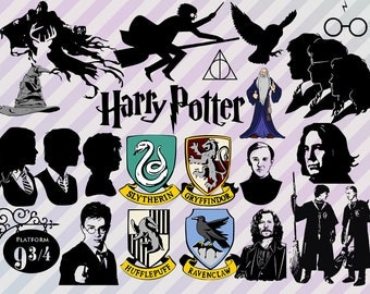 Harry Potter Svg, Harry Potter Clip art, Harry Potter cut files, png, dxf, eps files for silhouette cameo or cricut, Harry Potter dxf