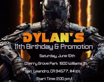 Call of Duty Birthday Invitation