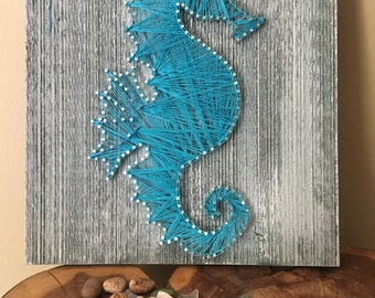 Seahorse Beach themed string art