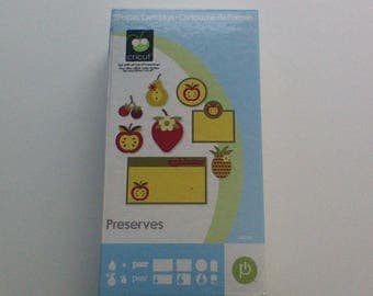 Preserves Cricut Cartridge, Complete In Box, Provo Craft, Die Cuts, Scrapbook Supplies, Cards, Gift Tags, Fruit and Vegetable Die Cuts