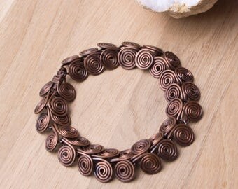 Copper bracelet - Egyptian Spiral oxidized copper bracelet | Copper jewellery | Wirework jewelry | Ancient Egypt bracelet | Classic jewelry