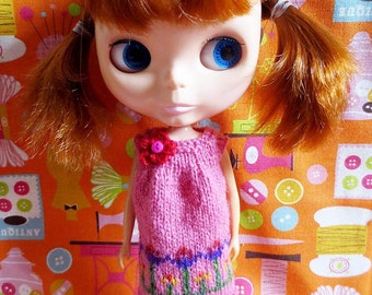 SALE Was 12 now 8 Blythe Cute Flowery Smock Dress - Pink