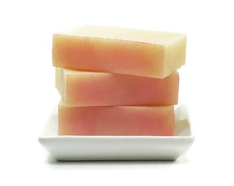 All Natural Soap, Grapefruit Soap, Handmade Soap, Homemade Soap, Gift for Her, Girlfriend Gift, Amelia Bath and Body | Pink Grapefruit Soap