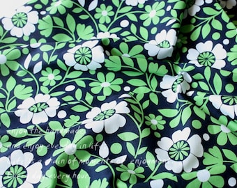 4282 - Green Floral Cotton Fabric - 59 Inch (Width) x 1/2 Yard (Length)