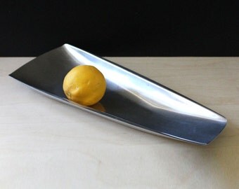 Gense of Sweden stainless steel tray, Pierre Forssell mid century modern design.