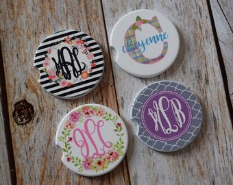 Personalized Car Coasters Monogrammed Car Coasters Personalized Gift