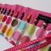 Crayon Roll Organizer-Flower Dot- Easter Basket Item-Kids Gift, Stocking Suffer, Party Favor, Crayon Roll Up-Girl Travel Accessory-Girl Art