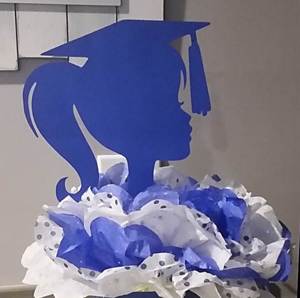 Graduation Girl Silhouette 9 Inch Tall DIY by FreshCutsbyLauriBeth