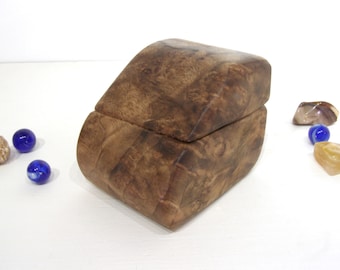 Oregon Myrtlewood Box, engagement ring box, proposal box, presentation box, earring box, guitar pick box, ring bearer box, small box