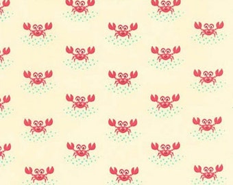 Nine (9) Yards -Beachy Keen Crab Fabric by Robert Kaufman ACY-15895-14 Natural