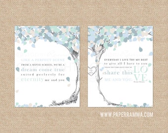 Kenny Chesney Me and You, Wedding Song Lyric Art, First Dance Lyrics, Wedding Keepsake // Choose Art Print or Canvas // W-L15-2PS HH4