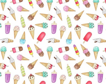 Ice Cream Fabric Summer Treats By Innamoreva Ice Cream
