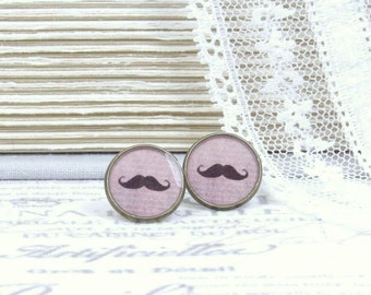 Moustache Stud Earrings Handlebar Moustache Earrings Teen Girl Gift Moustache Jewelry