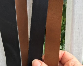 Leather Strap, 1" wide Brown /Black leather strip Steampunk belt blank 30, 45, 60, 72, 80 inch long, purse straps, belt 1 inch wide. 6 foot