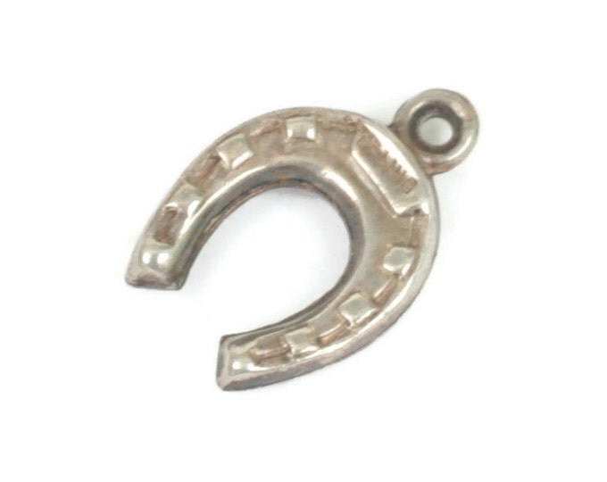 Sterling Silver Horseshoe Charm for Bracelet Smaller Vintage