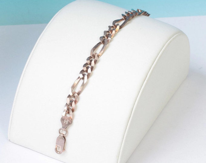 Milor Figaro Chain Bracelet Sterling Silver Gold Wash Vintage