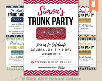 Printable College Trunk Party Invitations 8