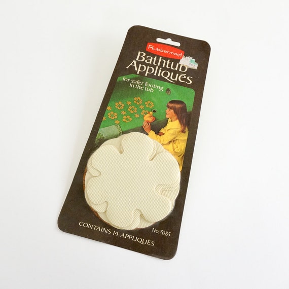 Vintage 1970s Rubbermaid Daisy Bathtub Appliques Sealed / 14