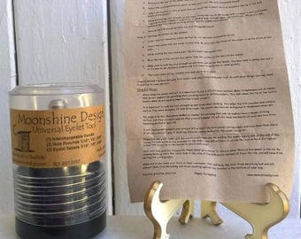 Moonshine Design Universal Eyelet Tool With Instructions 3 Sizes NEW