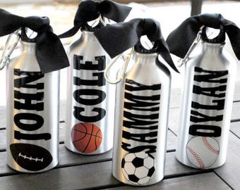 Aluminum Water Bottle Soccer Baseball Basketball Tennis Dance Gymnastics Team Theme Your Team Colors Any Sport Can Be Done