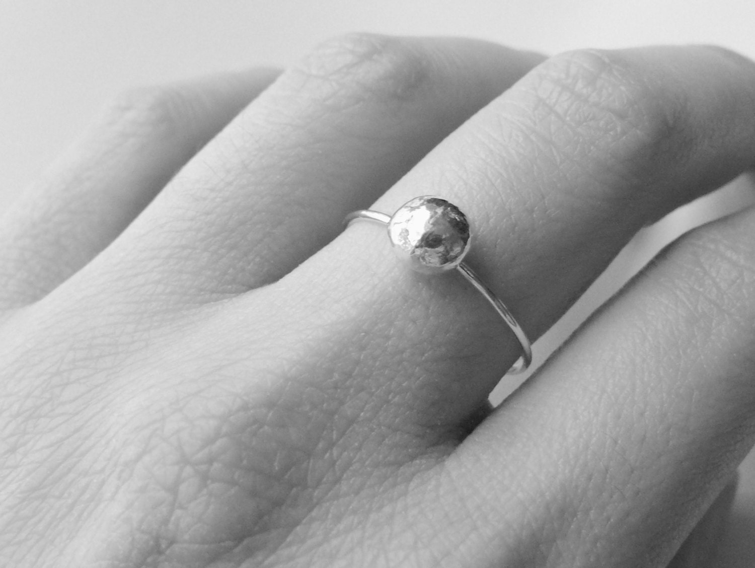 Sterling silver ring silver ball ring Sterling silver stacking