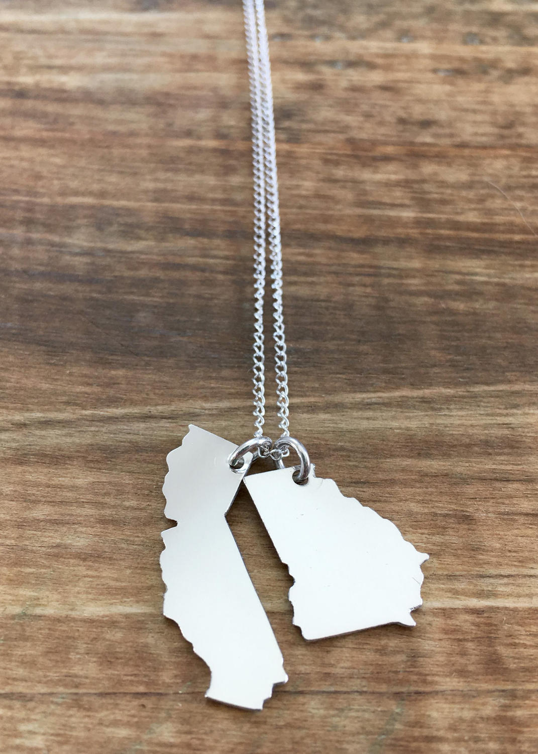 Long Distance Necklace 2 state necklace long distance