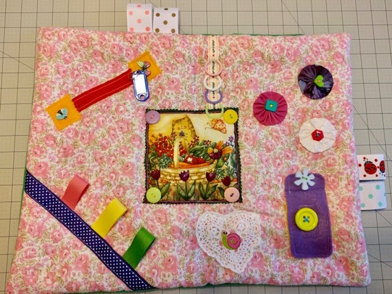 Fidget Quilt Fiddle Blanket for Alzheimer's Dementia