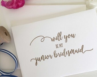 Junior Bridesmaid Proposal - Will You Be My Junior Bridesmaid - Junior Bridesmaid Card -Asking Bridesmaid -Bridesmaid Proposal -Wedding Card