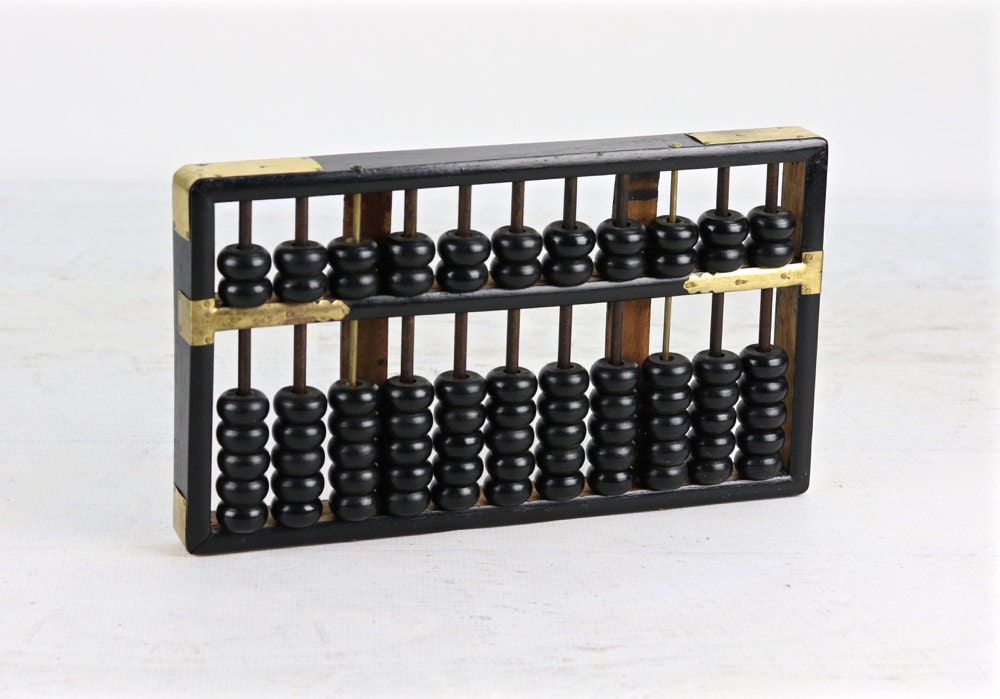 Vintage Abacus Vintagel Black Abacus Black And Brass Abacus