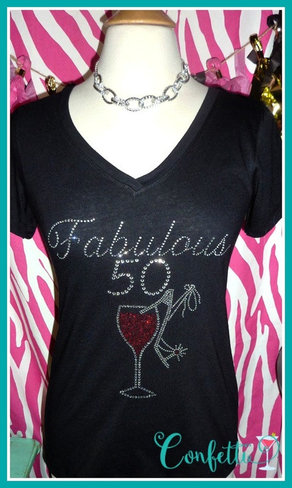 50 and fabulous rhinestone shirts