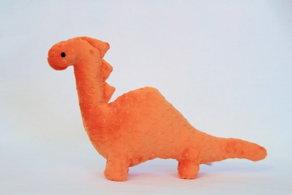 orange triceratops plush