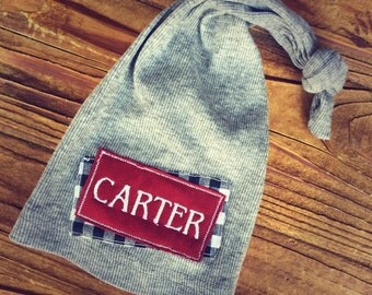 Personalized Newborn Hat - Newborn Hat - Navy Blue Newborn Hat - Newborn Hat - Newborn Photo Prop - Newborn Boy -