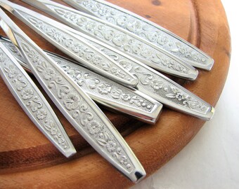 Vintage Stainless Flatware Set, Mid-Century Modern BRAVURA by Imperial IIC ... Stainless Steel Japan, 50 Pcs., Service for 8 (Mint, NOS)