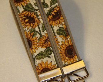 Key fob, Key chain, Wristlet - Sunflower - Select One