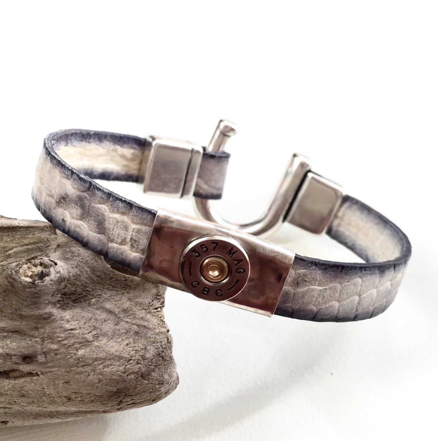 Snakeskin Slim Cuff Bracelet Bracelet Gift for Husband