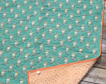 Fawn Whole Cloth Baby Quilt