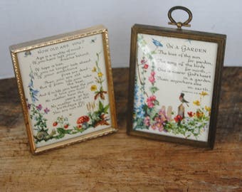 2 Vintage Small Picture Metal Picture Frames