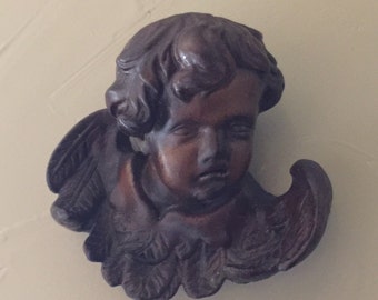 Carved Putti Cherub Angel German Abx