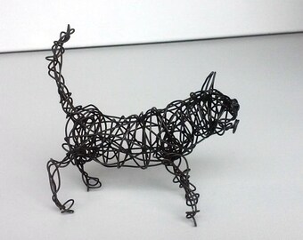 Unique Wire Cat Sculpture - Cat Art - TINY KITTY