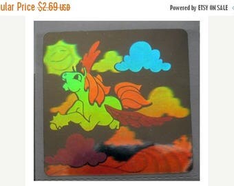 SALE Rare Vintage Hologram Pegasus Sticker Holographic