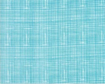 Turquoise Grid Lines from Moda Fabric's Hello World Collection by Abi Hall