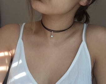 Vegan Choker ,women Choker,everyday choker, double choker,Choker for Women,simple leather Choker,leather choker, black leather choker