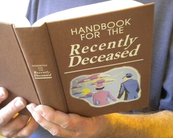 Beetlejuice Handbook for the Recently Deceased Book / movie prop / Zombie, Day of the Dead, Undead, Halloween, Geek, Horror, Fun, Tim Burton