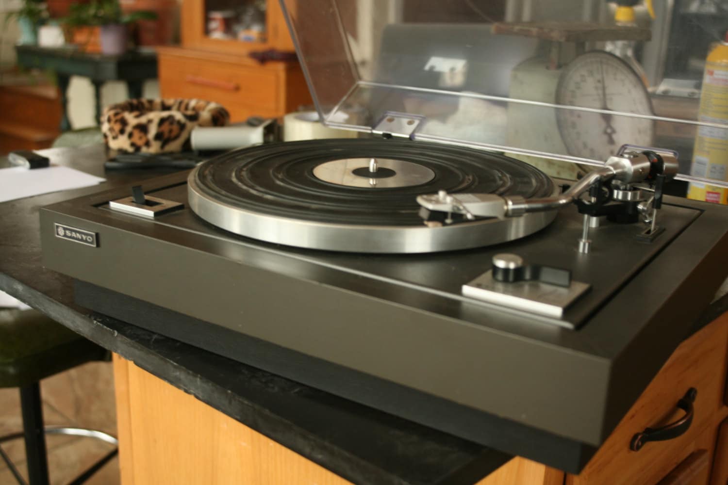 Vintage Record Player Sanyo Model TP 626 Record Player